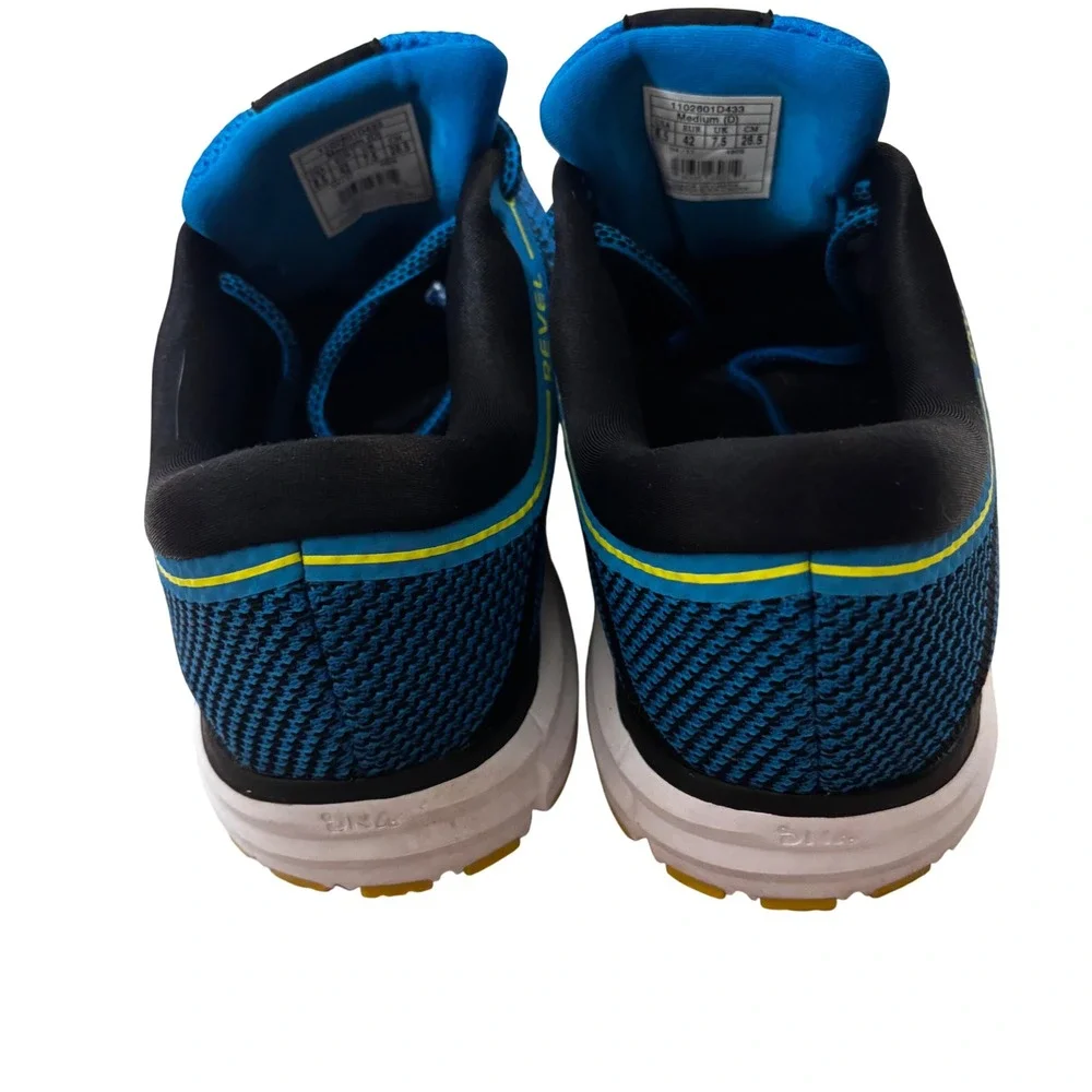 Brooks Revel 1 Men's Running Shoes Size 8.5 Blue Lime Green Black 1102601D433